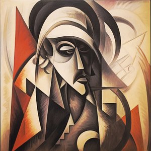 Portugal abstract ontwerp in figuratieve kubistische stijl gezichten