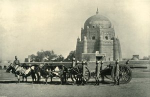 Indiase Garnizoen Artillerie met Zware Batterij 40-pr. M.L. Uitrusting - Oefenorde Khaki, 1901
