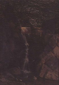 Waterval in een boslandschap