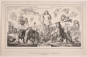 Gefion, plafondschildering voor het Frederiksborgmuseum door Lorenz Frølich
