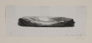 Vignet. Besneeuwde Bergen door F. Hendriksen