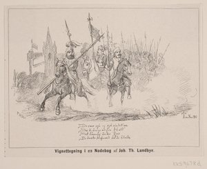 Vignettekening in een Muziekboek door F. Hendriksen