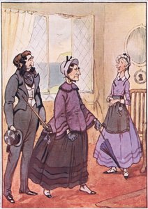 Ze liepen hooghartig uit het huisje, illustratie uit David Copperfield, 1914