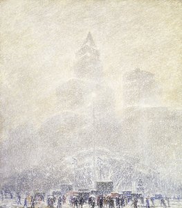 Eeuwig licht, Madison Square, winter door F. Usher de Voll