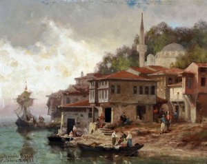 Constantinopel, rand van de Bosporus, Aziatische kust door Fabius Brest