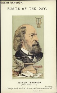 Karikatuur van Alfred Tennyson