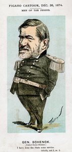Robert C. Schenck, generaal en diplomaat van het Amerikaanse leger, 1874 door Faustin