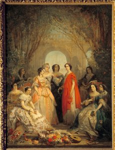 De dames Societarians van Comédie Française in hun rol