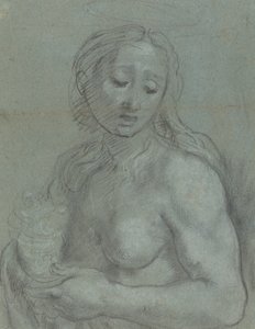 Halflengte van Maria Magdalena [verso] door Federico Barocci