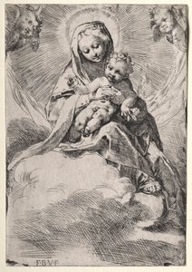 Madonna in de Wolken, ca. 1581 door Federico Barocci
