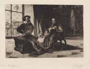 Cesare Borgia en Machiavelli door Federico Faruffini
