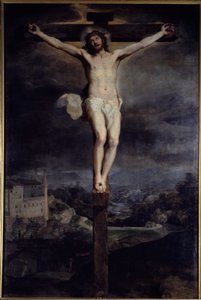 Christus aan het kruis Schilderij door Federico Barocci (1526/35-1612) 1604