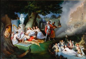 Renaud in de tuin van Armide (Illustratie van een scène uit 