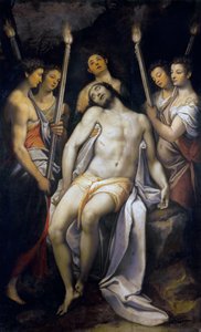 Dode Christus Ondersteund door Engelen, 1566-1568