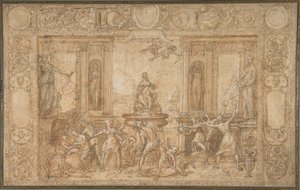 Studie voor De allegorie van de lente, 1579 door Federico Zuccaro
