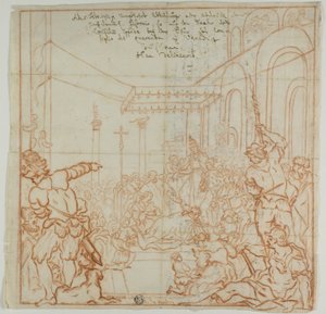Onderwerping van keizer Frederik Barbarossa aan paus Alexander III door Federico Zuccaro