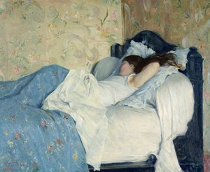 In bed, 1878 door Federigo Zandomeneghi