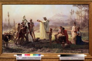 Oude Griekenland: Ceremonie ter ere van de god Hermes door Fedor Andreevich Bronnikov