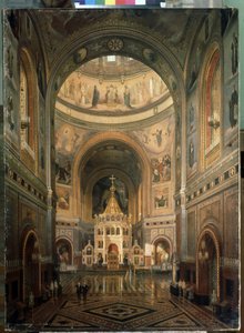 Interieur van de kathedraal van Christus de Verlosser in Moskou