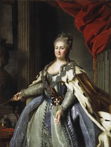 Portret van keizerin Catharina II 1729-1796, 1780s