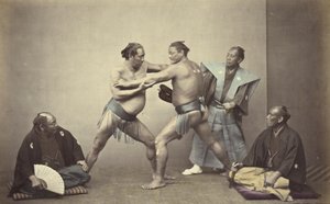 Vertegenwoordigers van Nio, de Japanse Hercules door Felice Beato