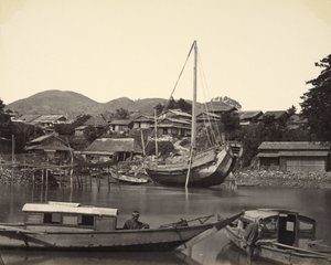 Boten in Rivier, Nagasaki
