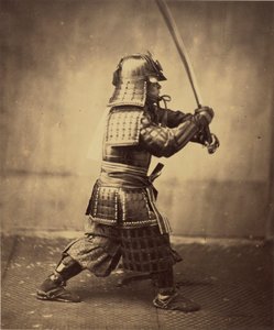 Japanse Krijger in Harnas, 1865-7 door Felice Beato