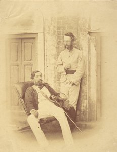 Luitenant-generaal Sir Robert Napier en luitenant-kolonel William Wilberforce Harris Greathed, Bengal door Felice Beato