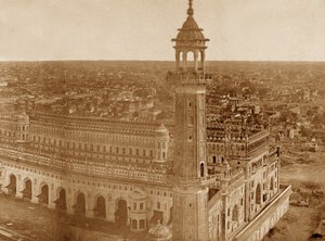 Panorama van MachiBoran, Lucknow door Felice Beato