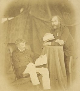 Sir Henry Drury Harness, K.C.B., Kolonel Commandant, Koninklijke Ingenieurs en Kolonel Robert Abercromby door Felice Beato