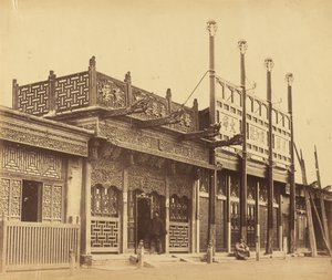 Straat en Winkels in de Tartaarse Stad van Peking, 29 Oktober 1860 door Felice Beato