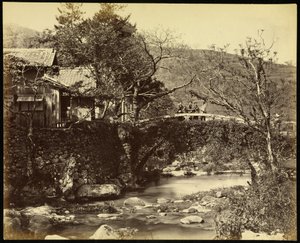Theehuis en brug op de Tokaido Weg