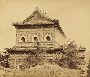 Het Grote Keizerlijke Porseleinen Paleis (Yuan Ming Yuan), Peking, oktober 1860