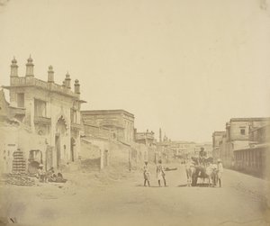 [The Road by which General Henry Havelock Entered in the Residency, Lucknow]. door Felice Beato