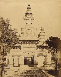 Tibetaans monument in de Lama-tempel nabij Peking, augustus 1860