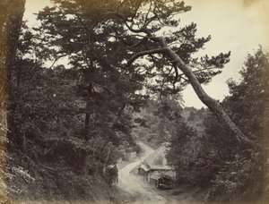 Uitzicht op de Tokaido Road door Felice Beato