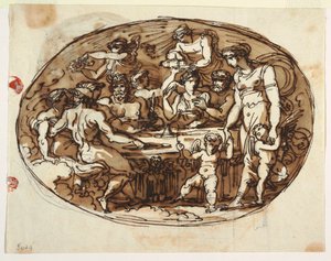 Banket van de Goden, variant voor de Sala di Pranza, Palazzo Guarini, Forli