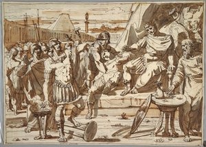 Tekening, Caius Mucius Scaevola en Porsena, 1800-1820