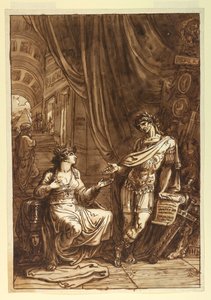 Tekening, Cleopatra pleit met O, ca. 1820