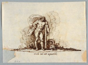 Hercules in de tuin van de Hesperiden door Felice Giani