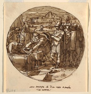 Terughalen van Boeken uit het Graf van Numa, Sala di Numa Pompilius, Palazzo Milzetti, Faenza
