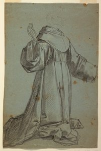 Blad met schets van een monnik
