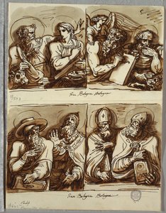 De vier evangelisten, studie naar Giambologna door Felice Giani