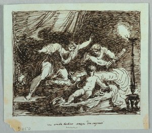 De Jonge Hercules die de Slang Wurgt door Felice Giani