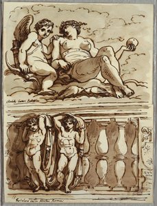 Venus en Cupido, Studie naar Annibale Carracci