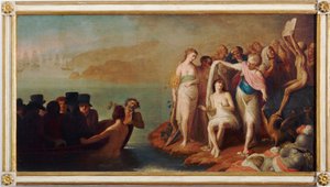 Aankomst van Italiaanse ballingen in Frankrijk in 1802