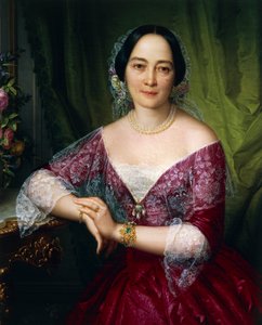 Portret van Anne Opulich door Felice Schiavoni door Felice Schiavoni