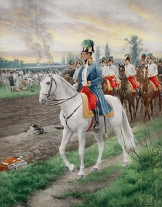 Aartshertog Karel van Oostenrijk, hertog van Teschen, met zijn staf