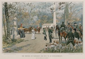 De ontmoeting van Napoleon en Pius VII in Fontainebleau door Felicien baron de Myrbach Rheinfeld
