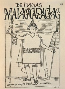 Voorstelling van Manco Capac, de legendarische Inca stichter van het Koninkrijk Cusco en een figuur uit de Inca-mythologie
